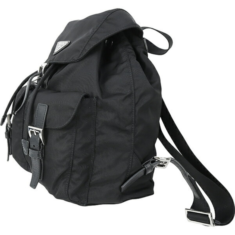 Prada Backpack Bag Shoulder Daypack Triangle Saff… - image 3